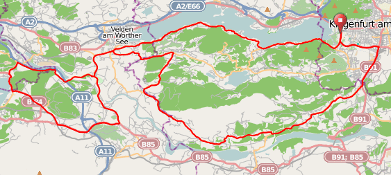 Klagenfurt Cycling Map
